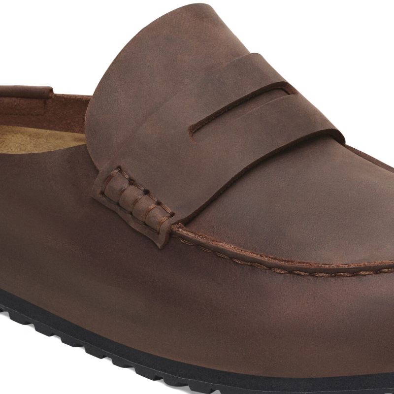 Birkenstock Naples Wrapped Oiled Smutter Herre Dame Brun
