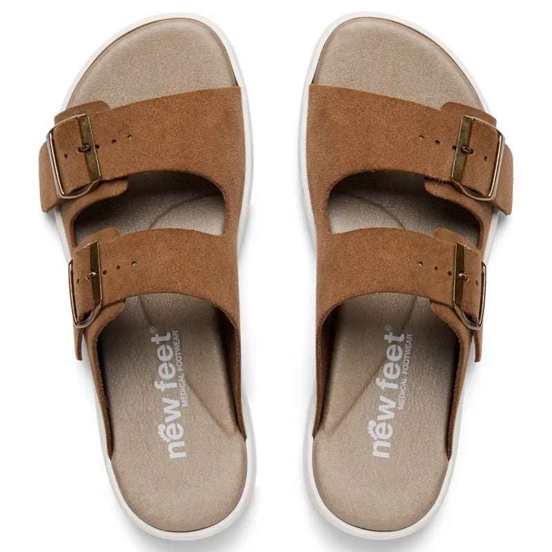 New Feet 261-47-1735 Smutter Sandal Dame Brun