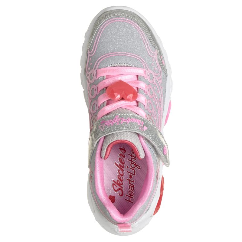 Skechers S-Lights: Enchanted Heart Lights Sneaker Børn Sølv