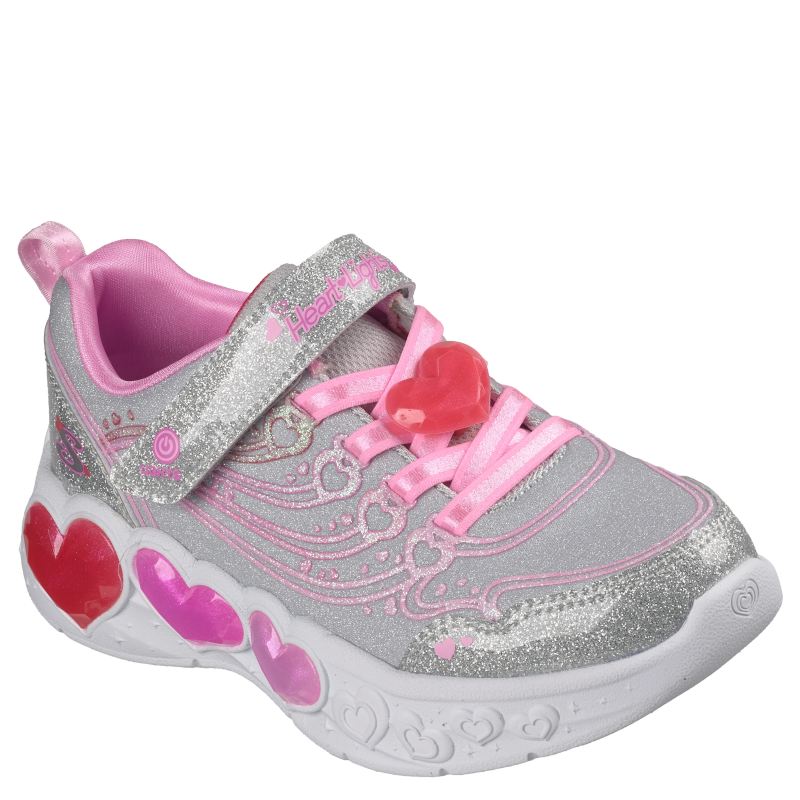 Skechers S-Lights: Enchanted Heart Lights Sneaker Børn Sølv