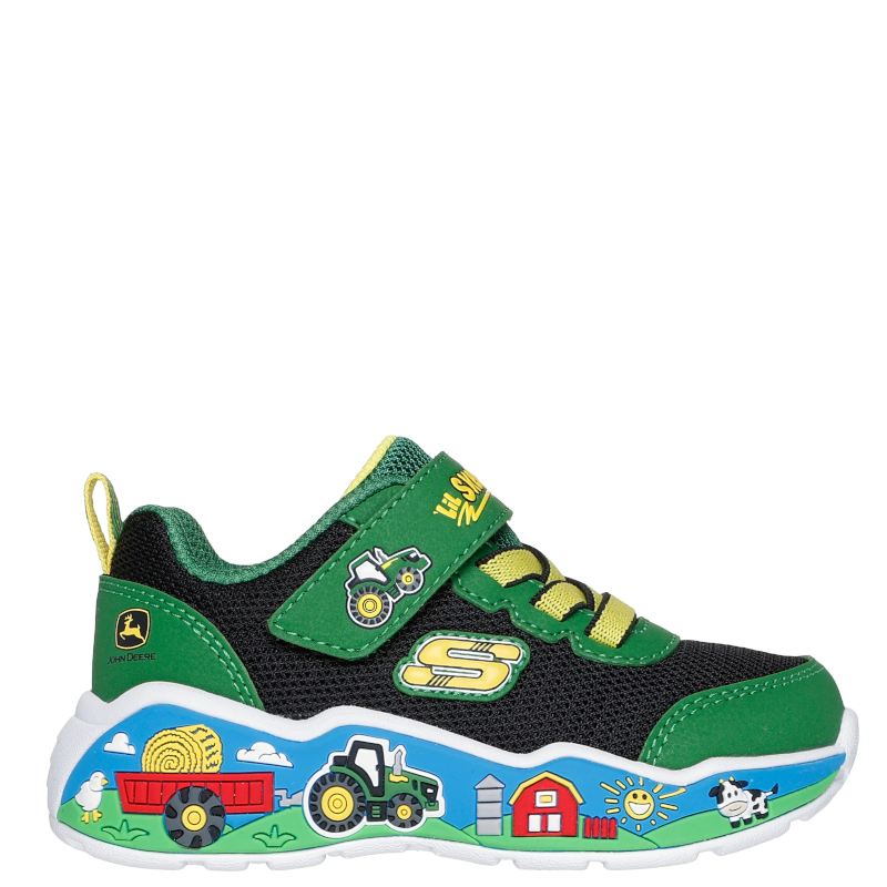 Skechers X John Deere: Play Scene - Barn-Squad Buddies! Sneaker Blinkesko Børn Grøn
