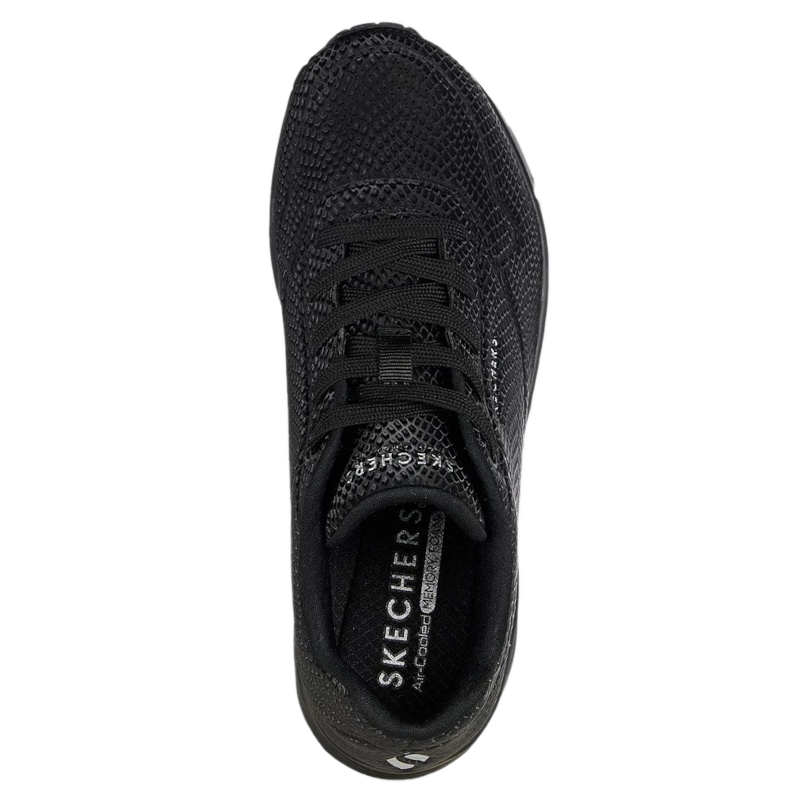Skechers Uno Stand on Air - Shiny scale sneaker dame sort