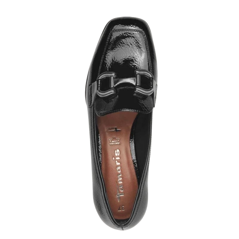 SORT LAK LOAFERS