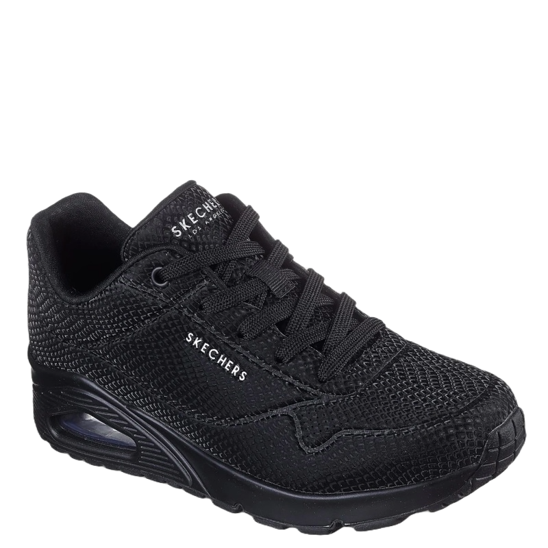Skechers Uno Stand on Air - Shiny scale sneaker dame sort