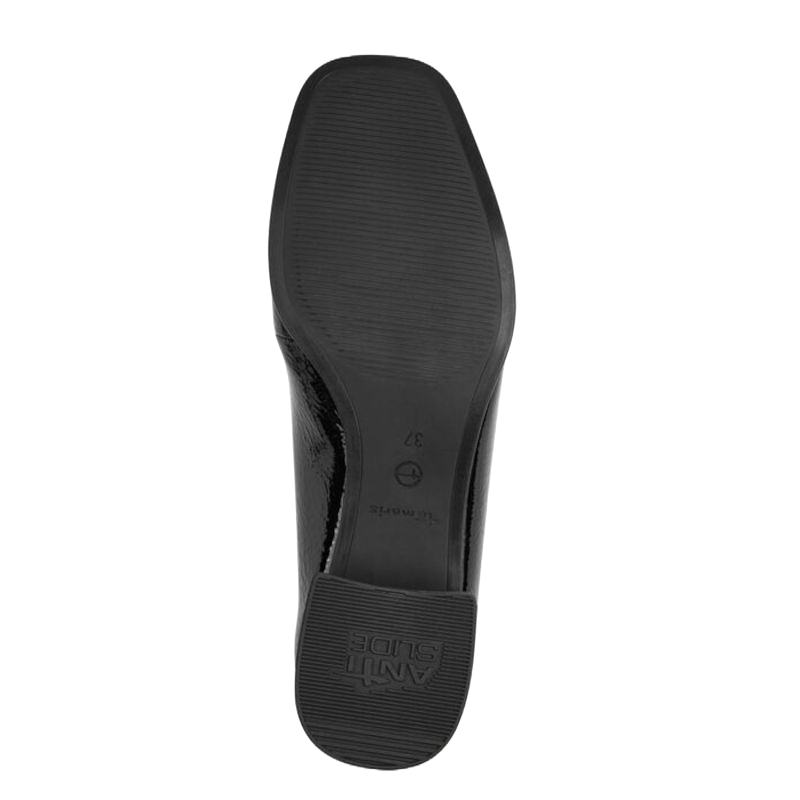 SORT LAK LOAFERS