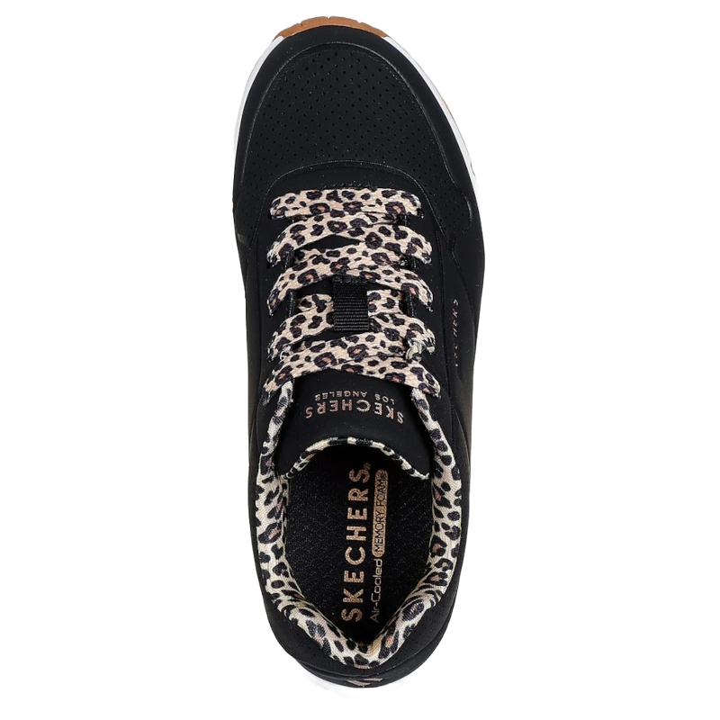 Skechers Uno Gen - Leopard chic sneaker børn sort