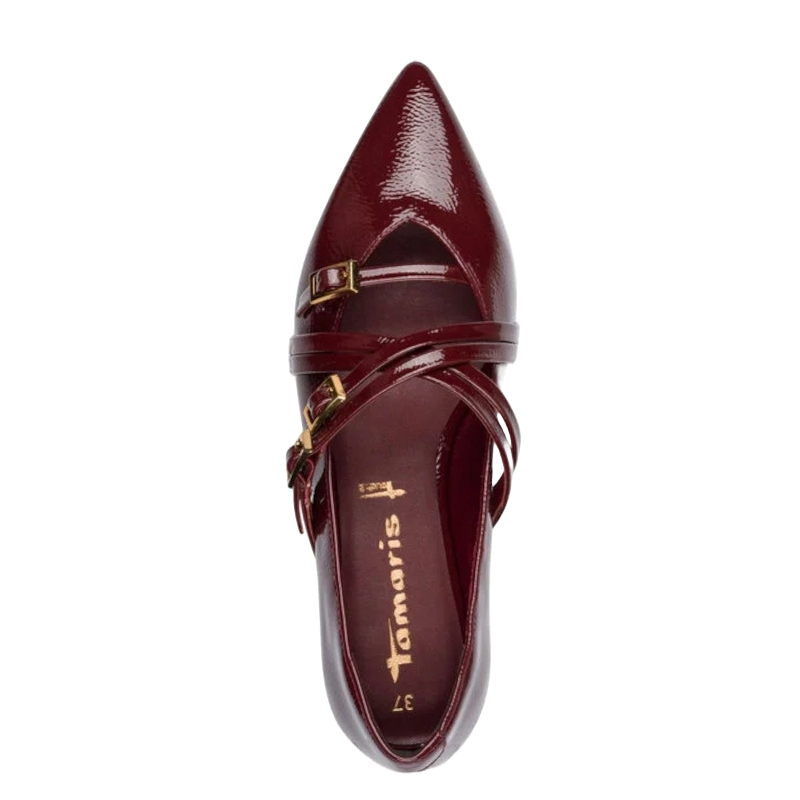 Tamaris 22160 ballerina dame rød