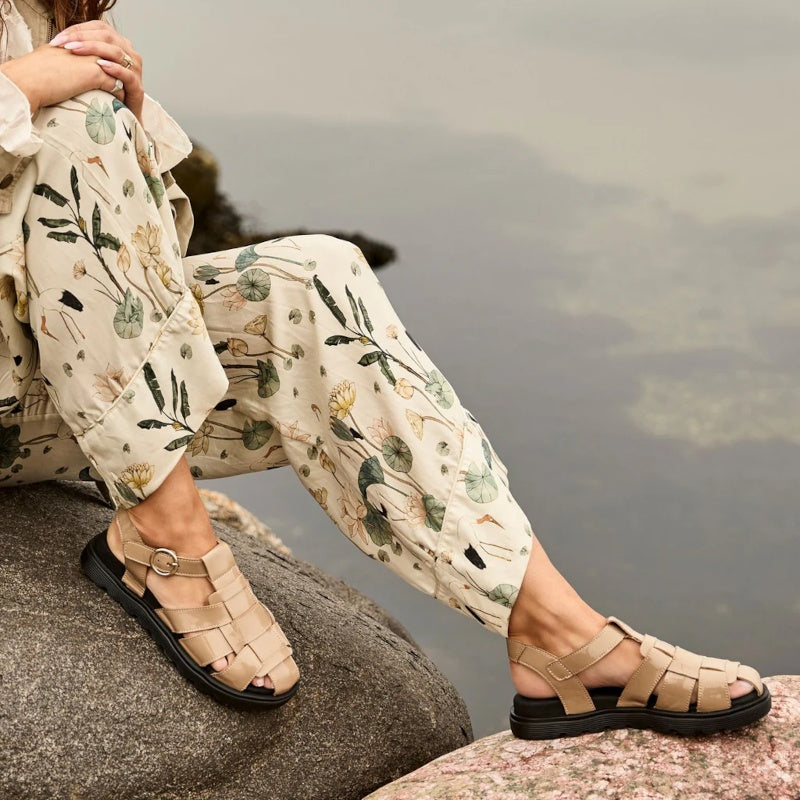 Green Comfort Allow Asa Taupe Sandal Dame Brun