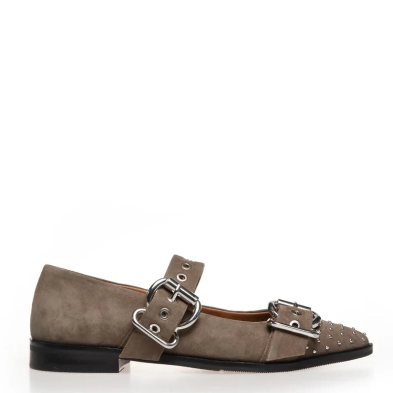 Copenhagen Shoes Future vibes suede Ballerina Dame Grå