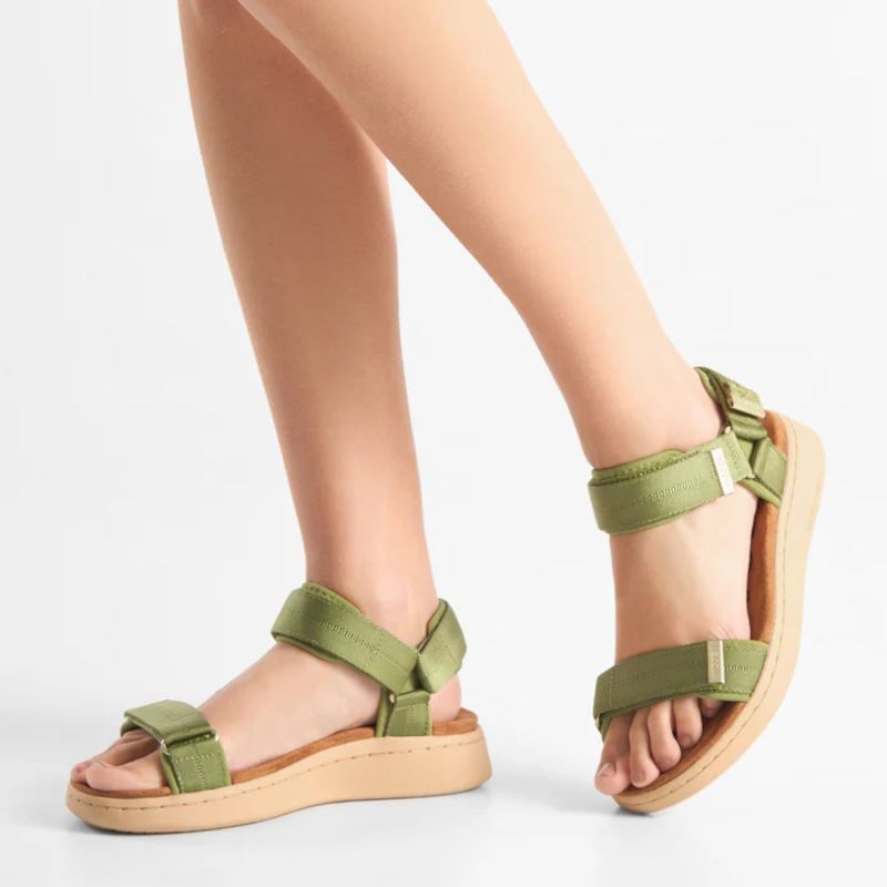 Woden Line Bambus Green Sandal Dame Grøn