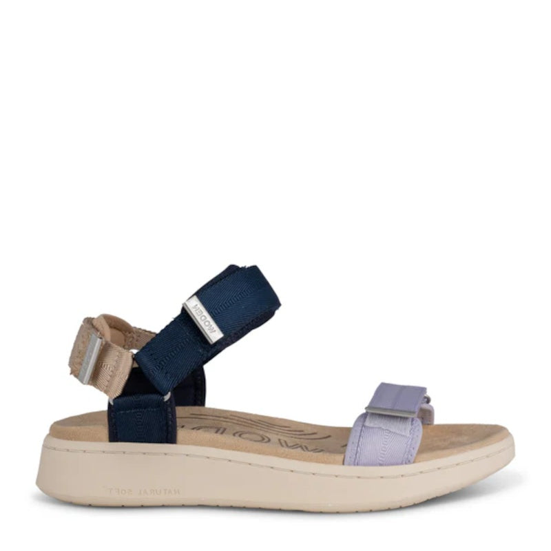 Woden Line Space Multi Sandal Dame Blå