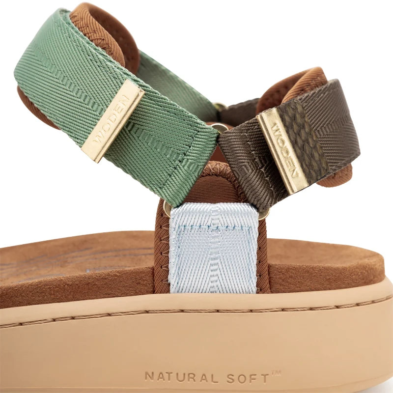 Woden Line Sandal Dame Multi