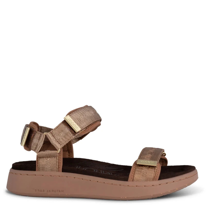 Woden Line Heritage Sandal Dame Brun
