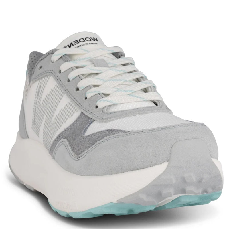 Woden Mathilde Runner Frosted Sky Sneaker Dame Hvid Grå