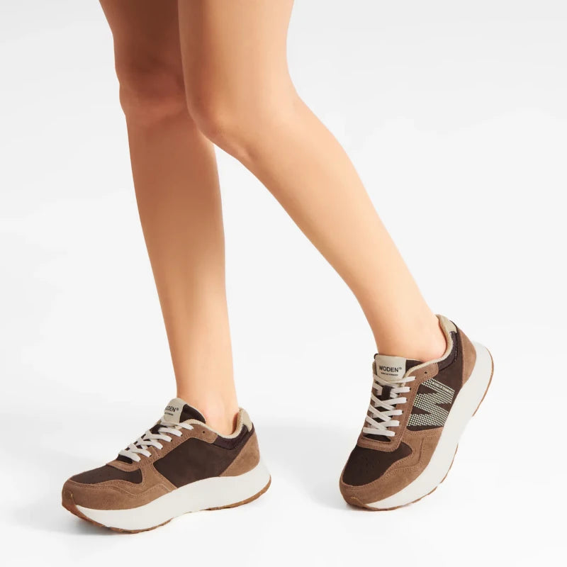 Woden Mathilde Runner sneaker dame brun