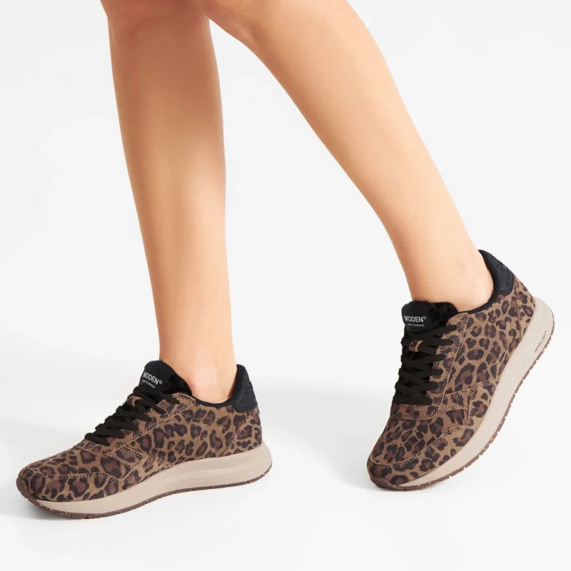 Woden Nikoline sneaker dame leopard