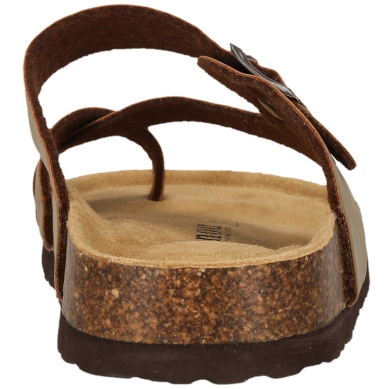 Nou Harindsburg Timber Wolf Smutter Sandal Dame Brun