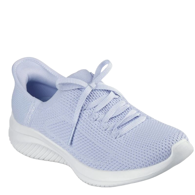 BLÅ SKECHERS SLIP-INS SNEAKERS TIL DAME, MED SNØRRE, EN GOD SKO MED FRIHED TIL BEVÆGELSE.