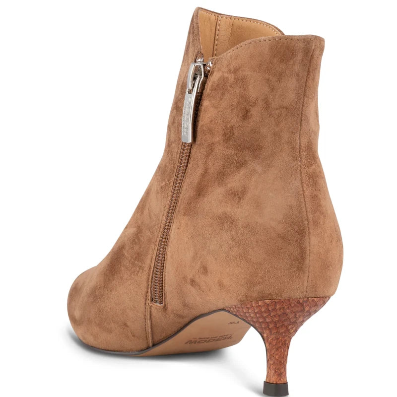 Woden Saga Zip S støvle dame brun