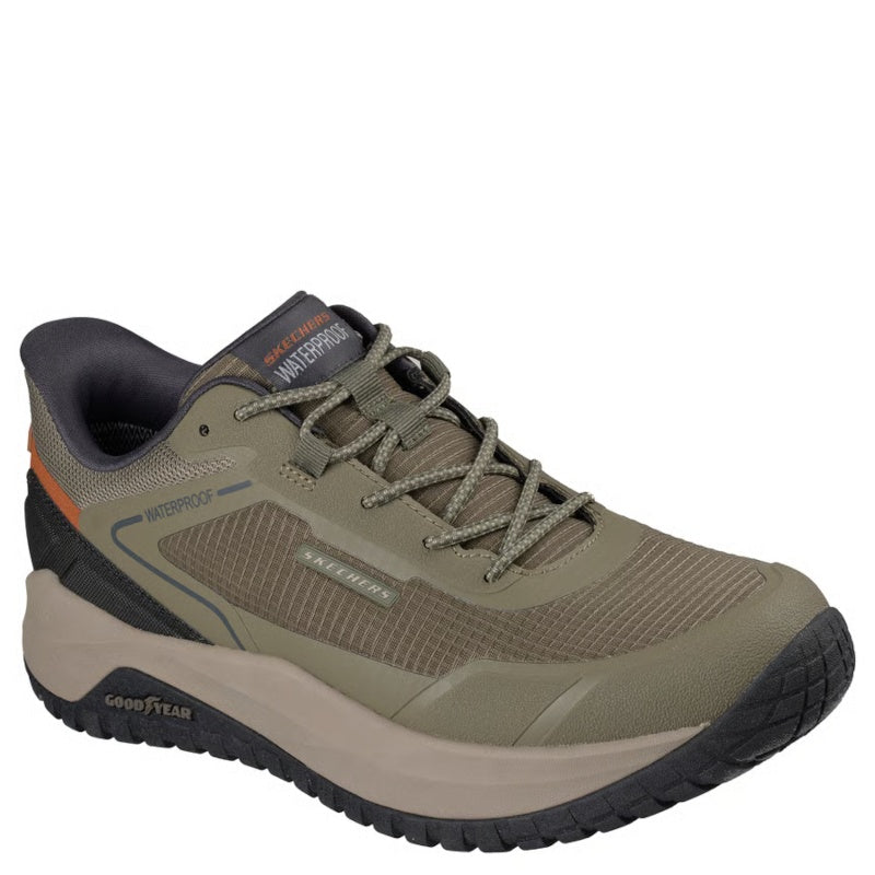 Skechers Relaxed Fit: Slip-Ins Badger Koda Waterproof Sneaker Herre Grøn
