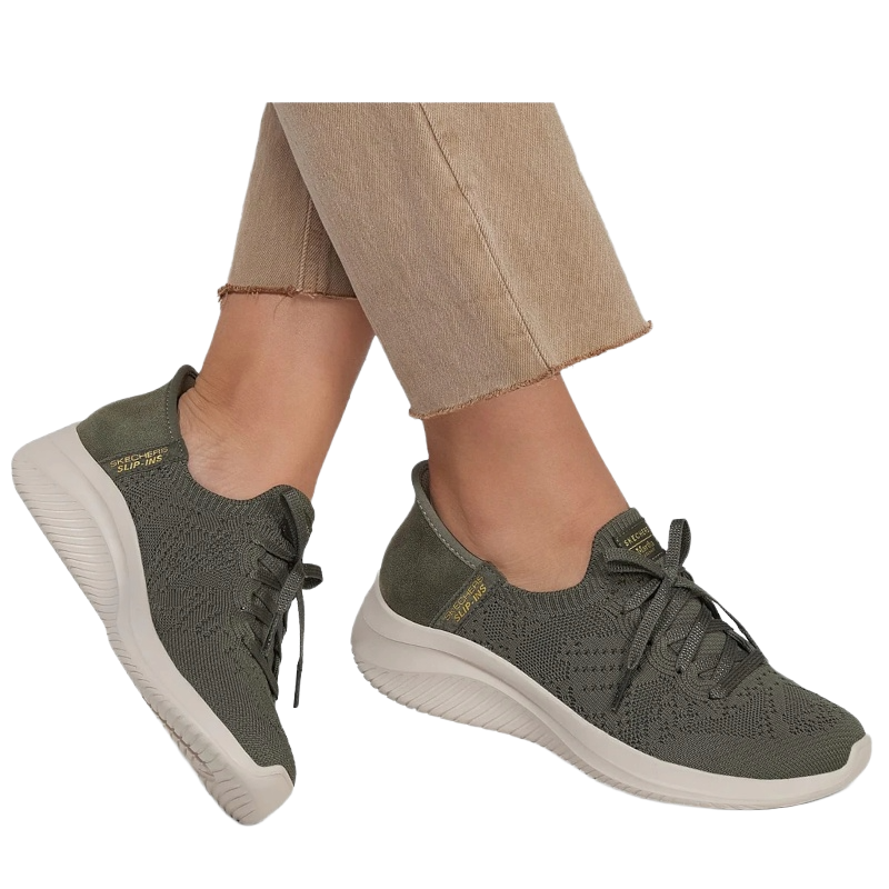 Skechers Martha Stewart Slip-Ins: Ultra Flex 3.0 Back On Track Sneaker Dame Grøn