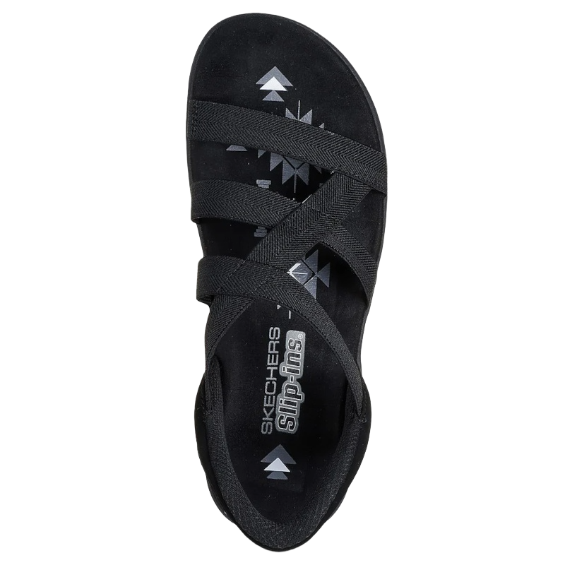 Skechers Slip-Ins: Reggaer Slim Stretch Flex Sandal Dame Sort