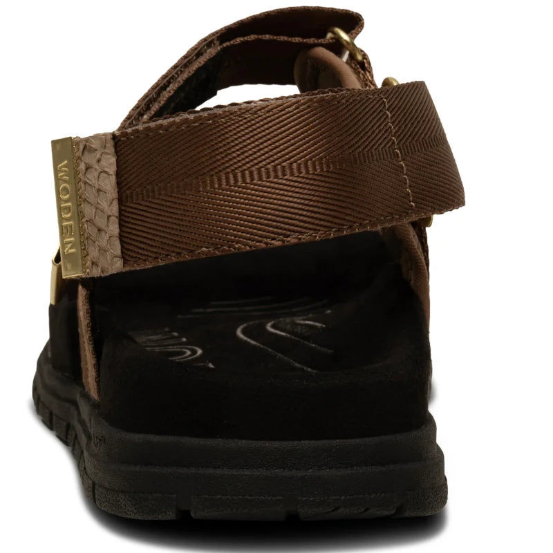 Woden Louisa Latte dame sandal brun