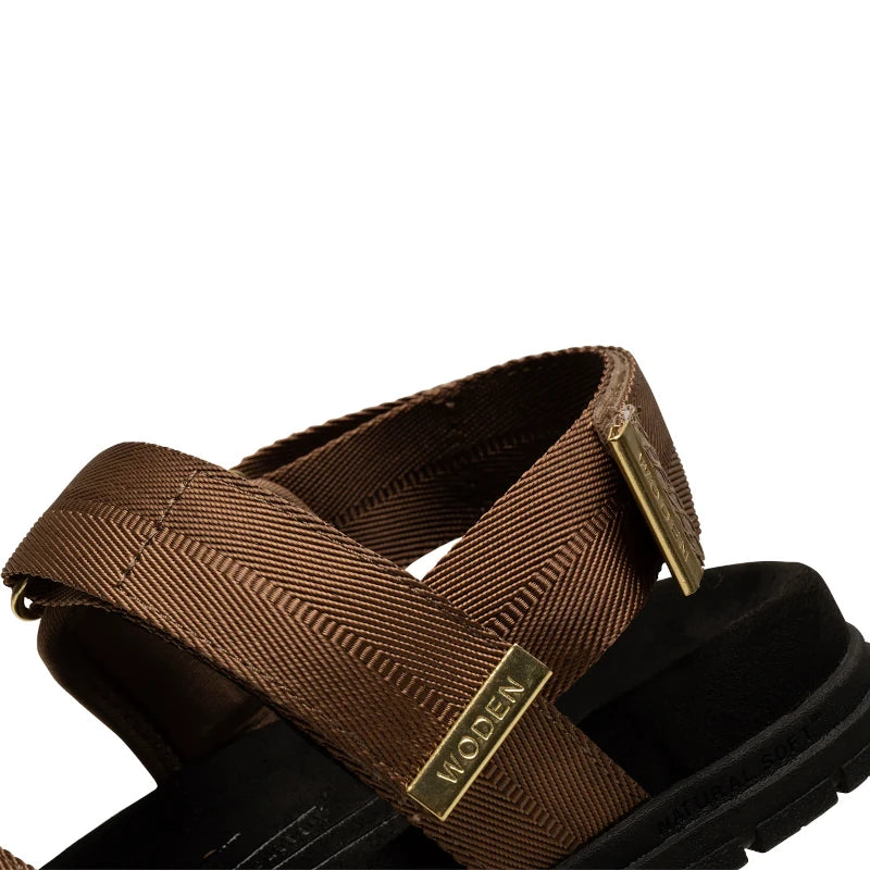 Woden Louisa Latte dame sandal brun
