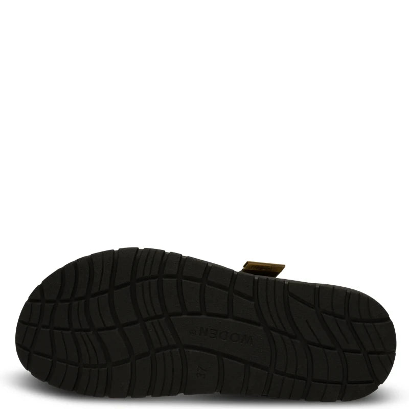 Woden Louisa Dark Olive dame sandal grøn
