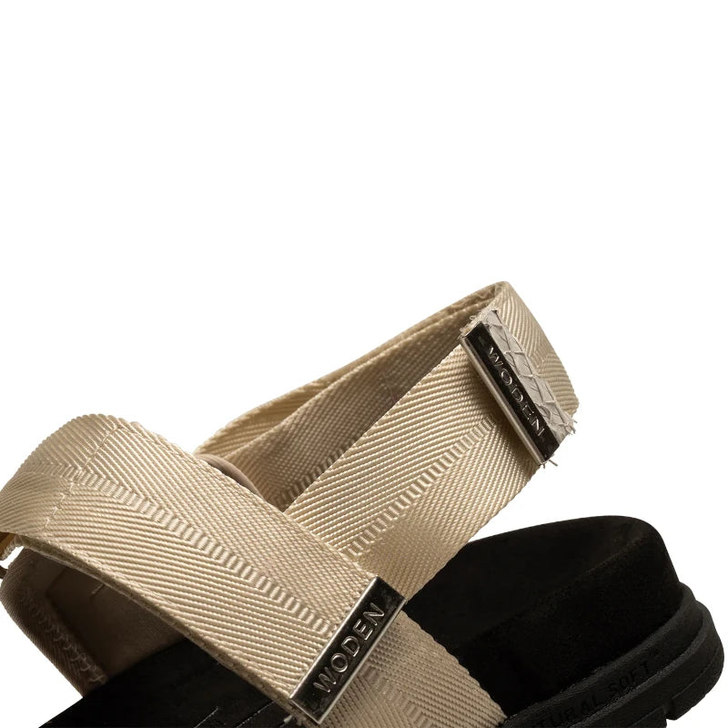 Woden Louisa Ivory dame sandal beige
