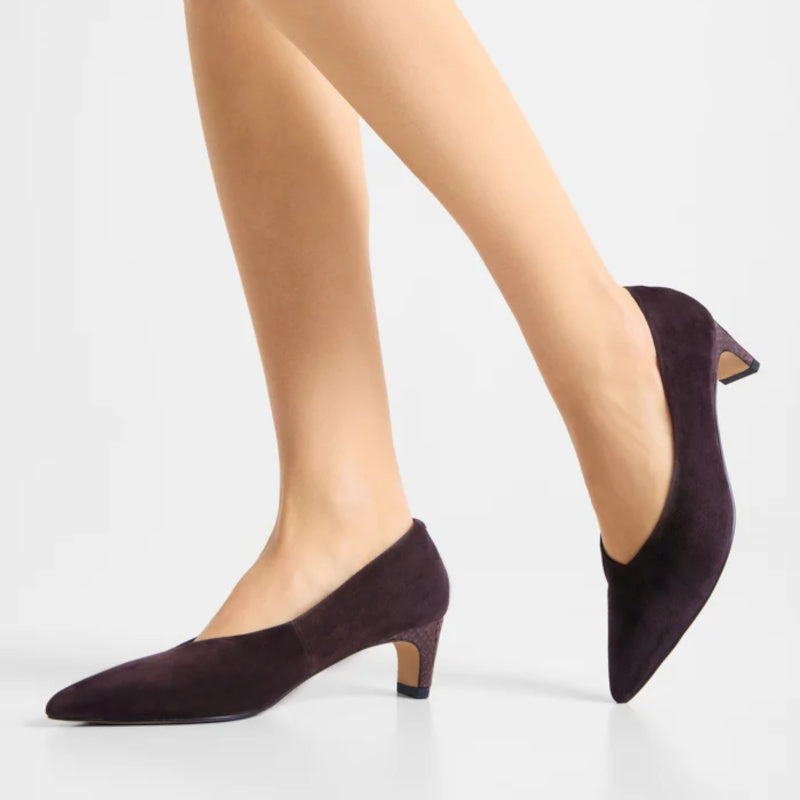 Woden Mie S Chocolate Pumps Dame Brun