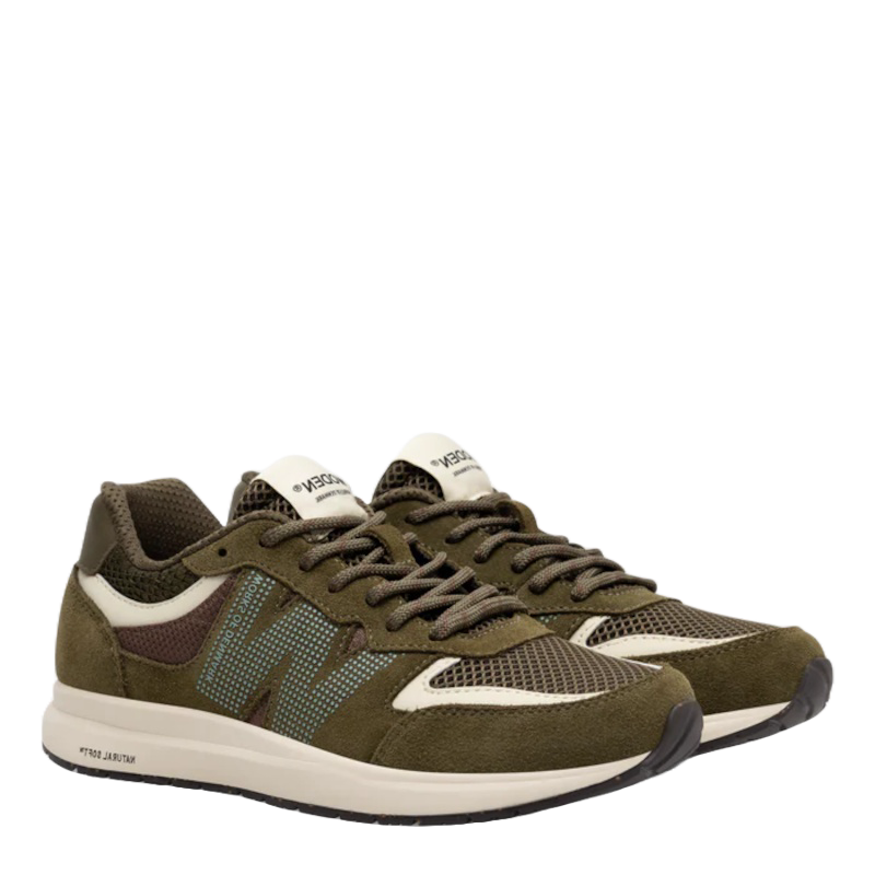 Woden Rigmor Open Mesh Dark Olive Sneaker Dame Grøn