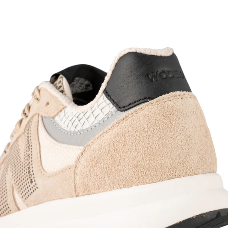 Woden Rigmor Open Mesh Coffee Cream Sneaker Dame Beige