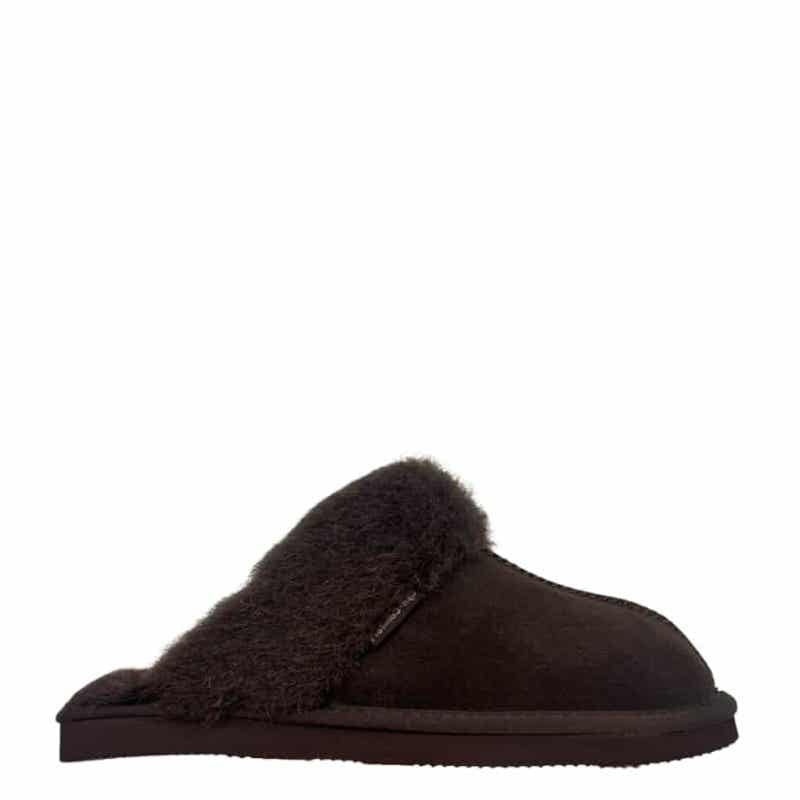 CHP Comfort 1016 Slip Wool Hjemmesko Dame Brun