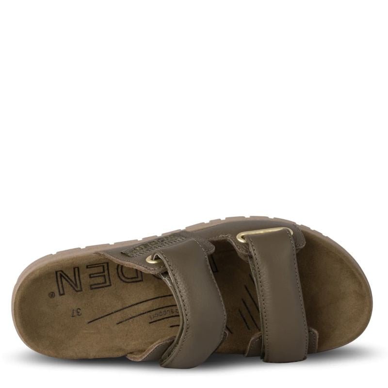 Woden Lisa Leather Sandal Dame Grøn