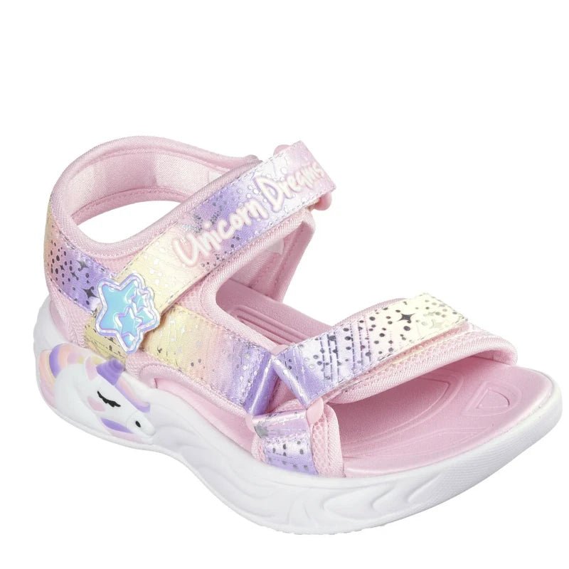LYSERØD UNICORN DREAMS MAJESTIC BLISS BLINKESANDAL - Peti Sko - SKECHERS