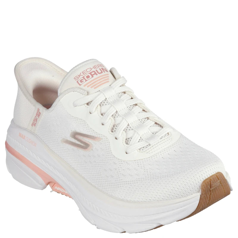 skechers slip-ins sneakers i hvid, med snørre. skoen har en god komfort og støtte, hvilket gør den super behagelig til aktivitet.