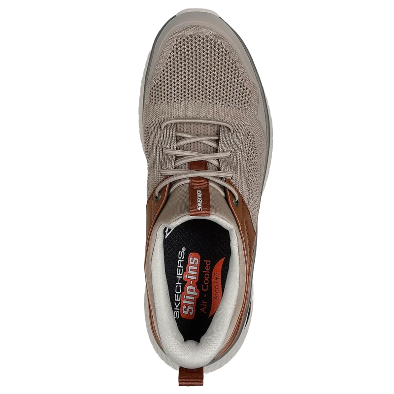 Skechers Relaxed Fit Arch Fit Slip-Ins Crosser Emeric Sneaker Herre Beige