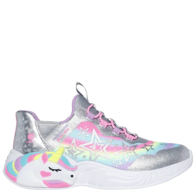 Skechers Slip-ins Unicorn Dreams - Starry Lite blinkesko børn glimmer