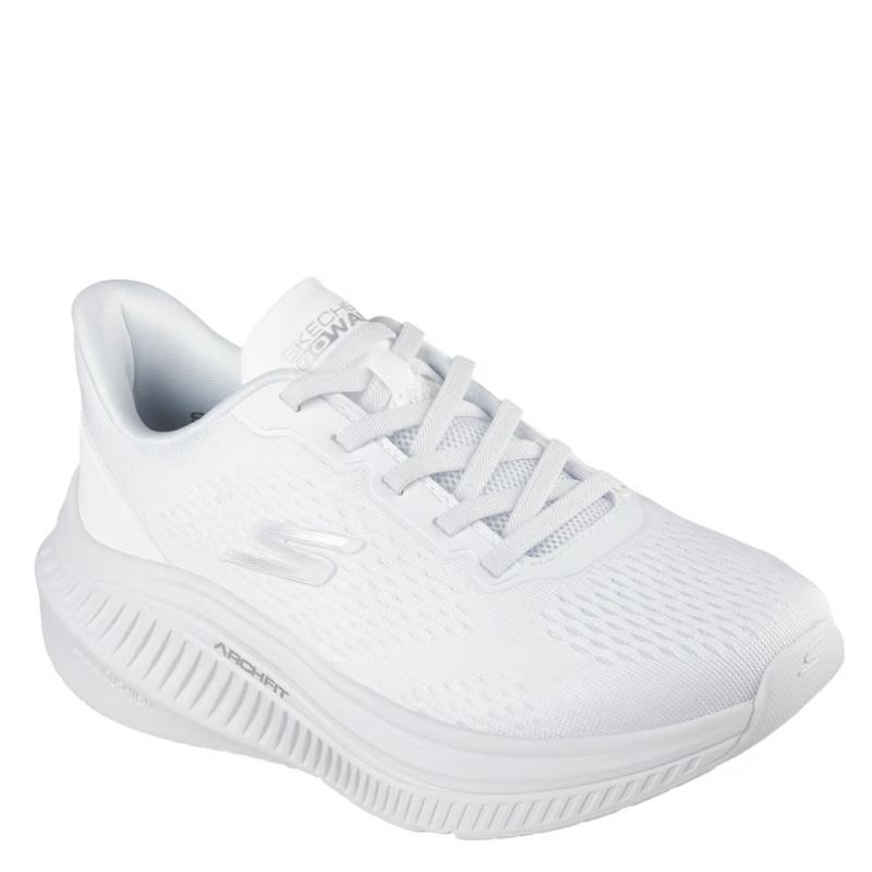 skechers sneakers i en skøn hvid farve.
Skoen er med snørre og mesh overdel. en dejligt luftig og let sko.