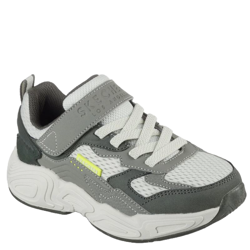 skecher sneakers i en let og luftig matriale, skoen er med velcro og snørre.
super komfor og med memory foam sål. designet til aktivitet og leg.