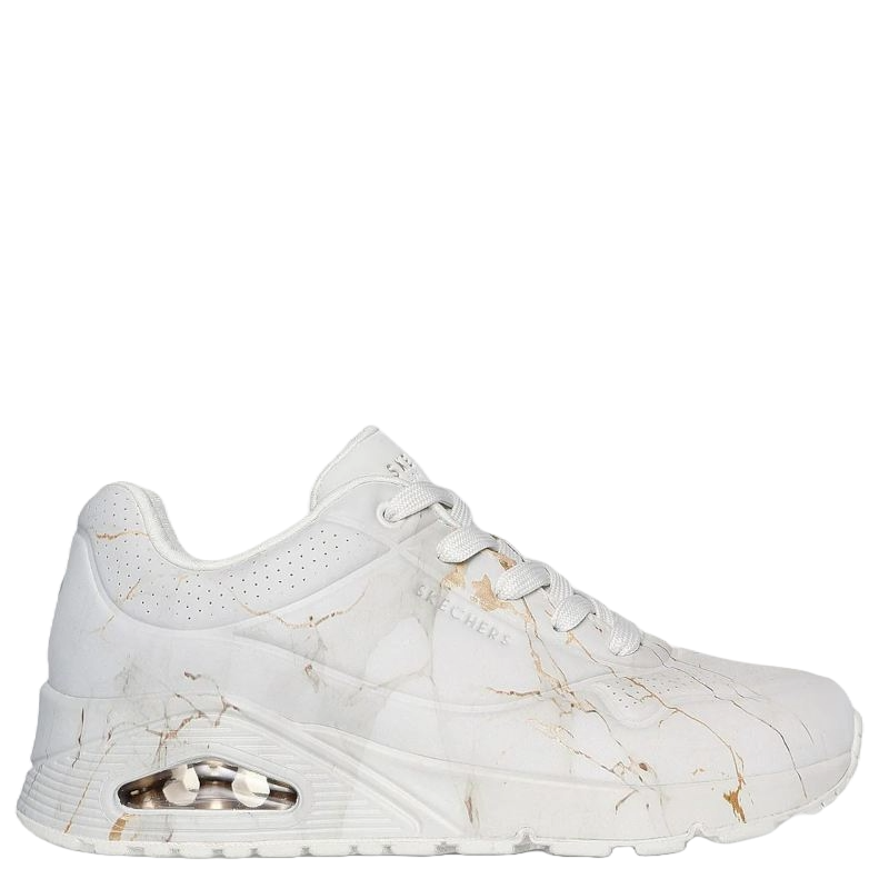Skechers Street Uno - Marble Marvel sneakers dame hvid