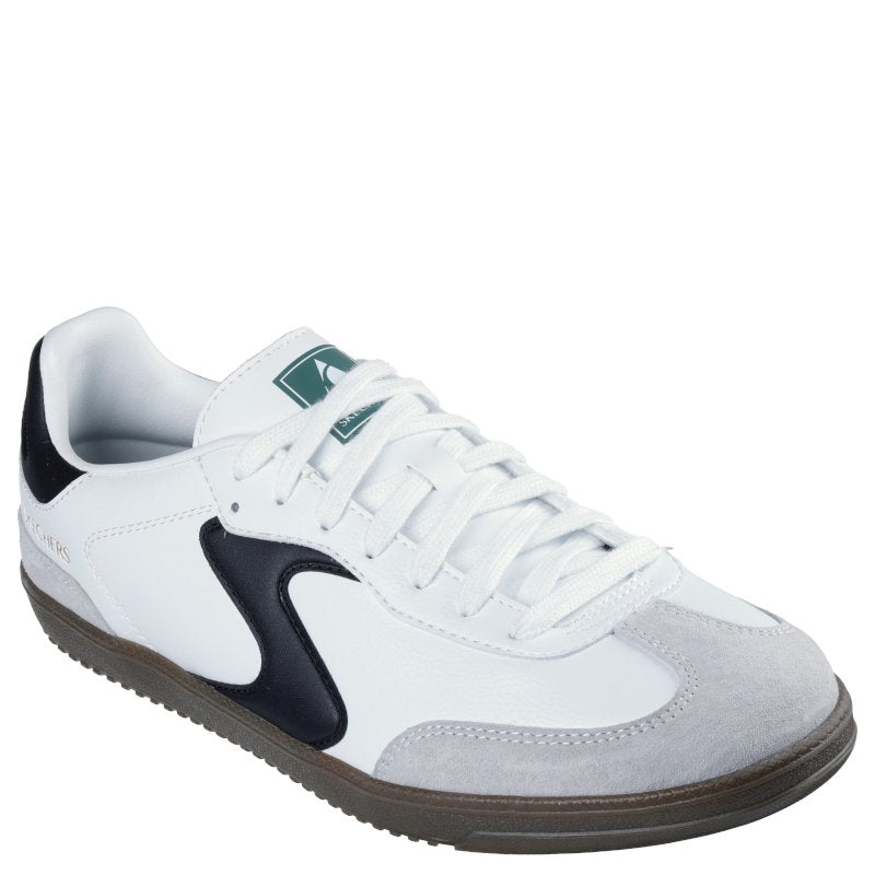 skechers sneakers i hvid med en gummisål.
Skoen er med snørre, samt har en memory foam sål. god komfort og behagelig at bevæge sig i.