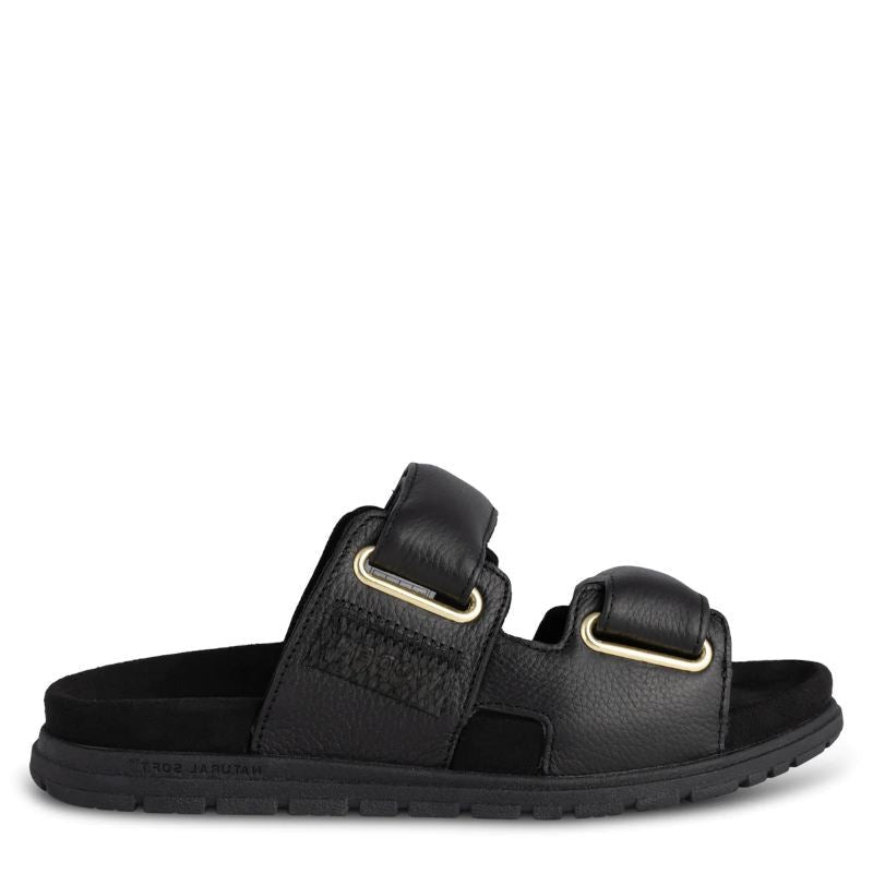 Woden Lisa Leather Sandal Dame Sort
