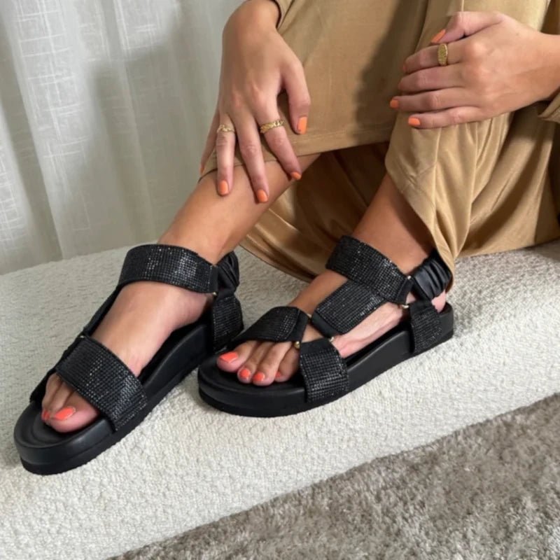 SORT LOVE SOME SANDAL - Peti Sko - COPENHAGEN SHOES