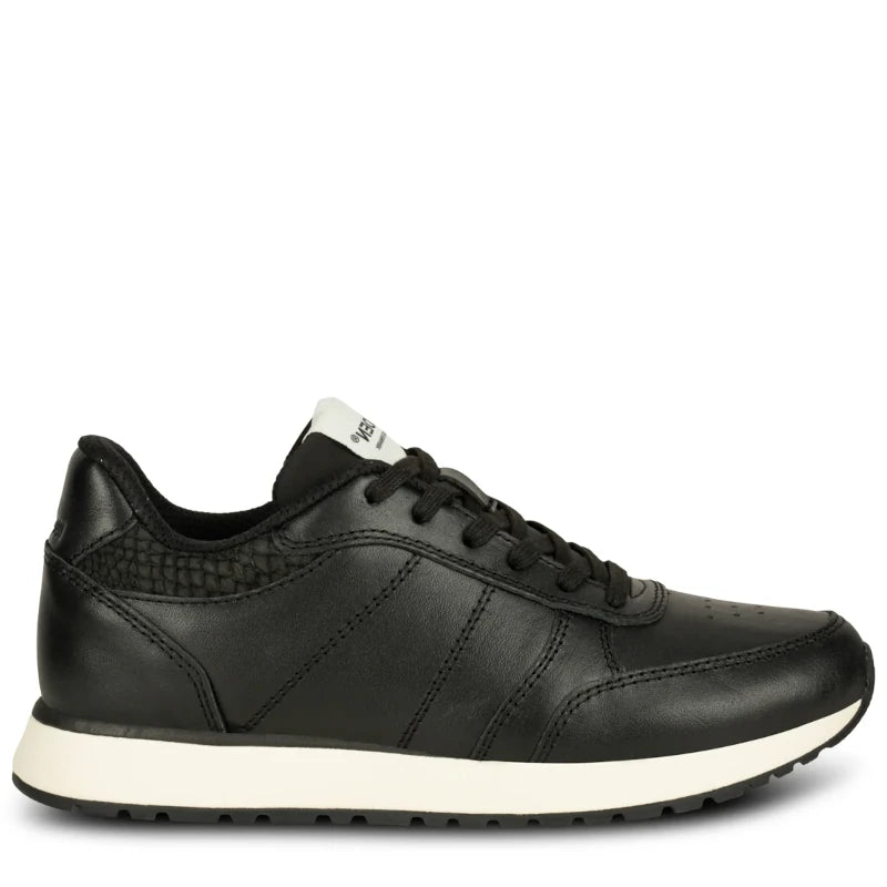SORT RONJA LEATHER SNEAKER - Peti Sko - WODEN