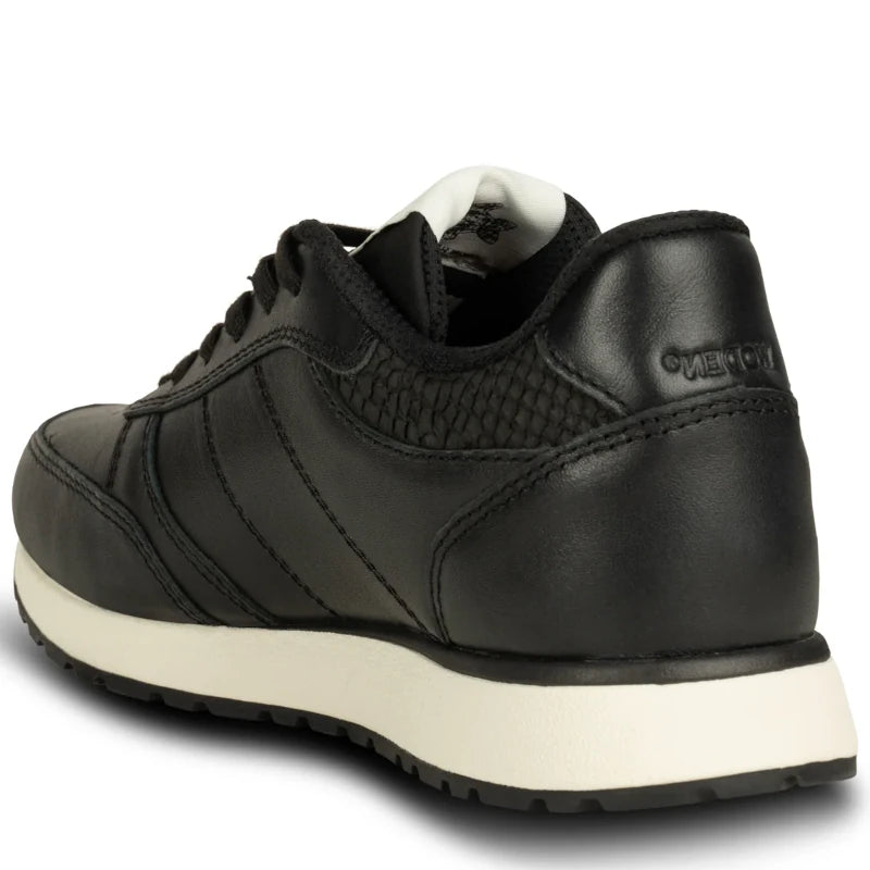 SORT RONJA LEATHER SNEAKER - Peti Sko - WODEN