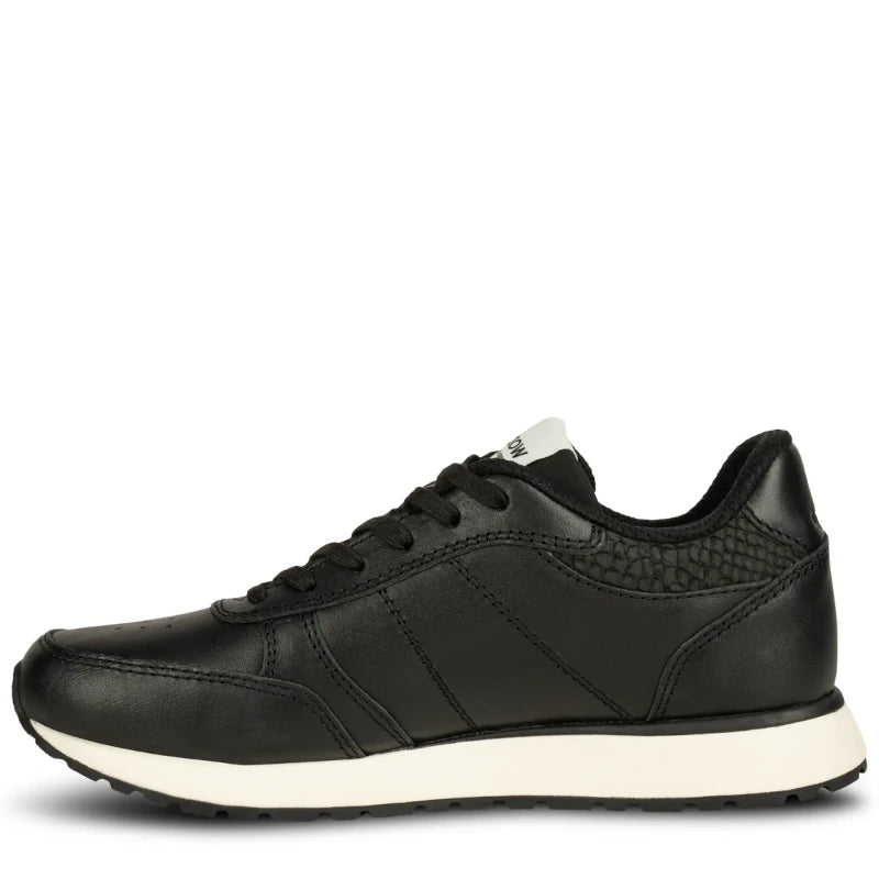 SORT RONJA LEATHER SNEAKER - Peti Sko - WODEN