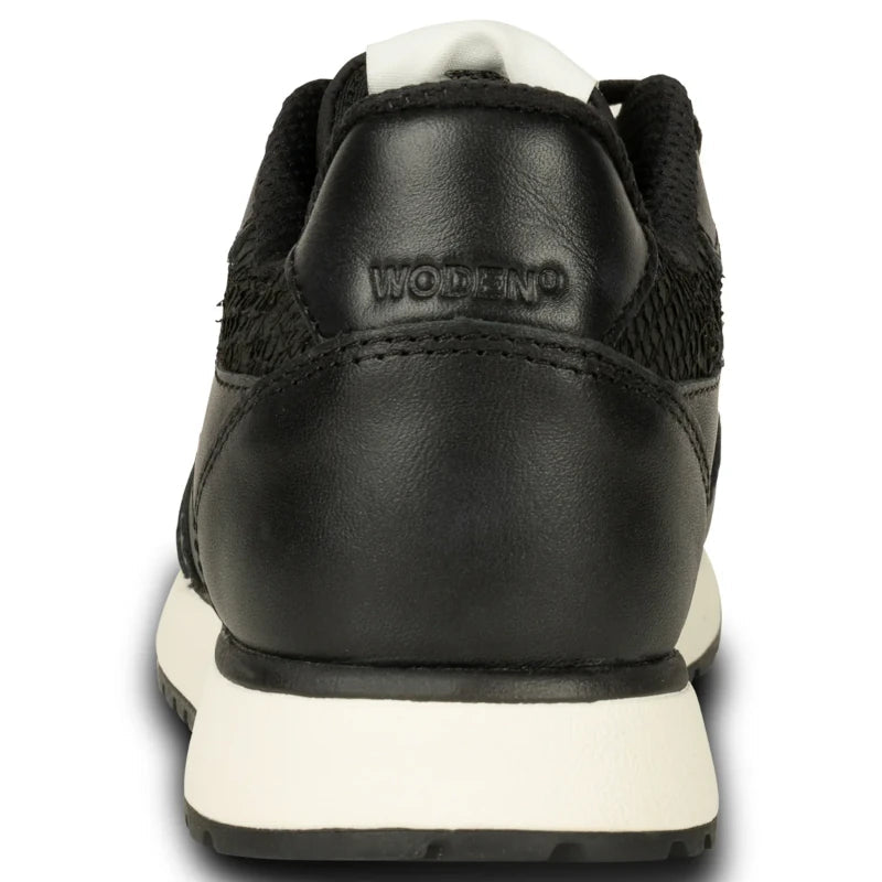 SORT RONJA LEATHER SNEAKER - Peti Sko - WODEN
