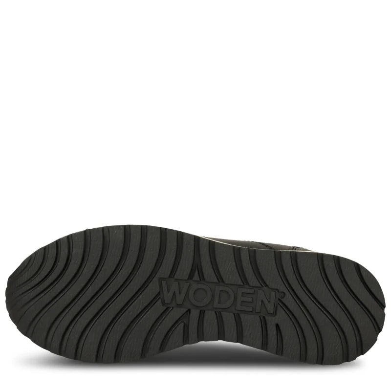 SORT RONJA LEATHER SNEAKER - Peti Sko - WODEN